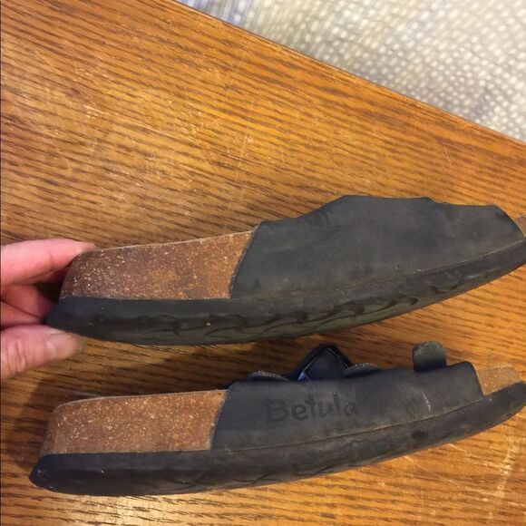 3 strap betula Birkenstock sandals 38 size 7 black - Picture 5 of 8